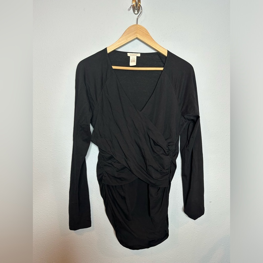 Sundance silk top black size large women’s